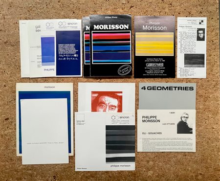 PHILIPPE MORISSON - Lotto unico di 4 cataloghi e numerosi inviti e pieghevoli
