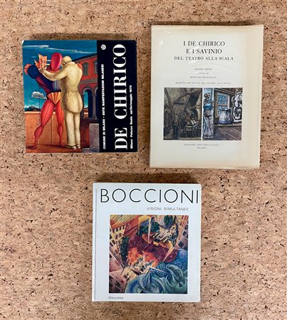 GIORGIO DE CHIRICO E UMBERTO BOCCIONI - Lotto unico di 3 cataloghi