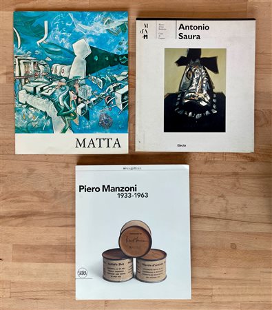 PIERO MANZONI, ANTONIO SAURA E SEBASTIAN MATTA - Lotto unico di 3 cataloghi