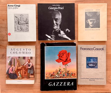 PITTURA FIGURATIVA ITALIANA DEL '900 - Lotto unico di 6 cataloghi