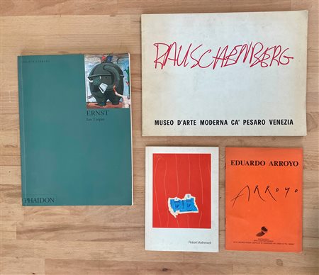 ROBERTO RAUSCHENBERG E MAX ERNST - Lotto unico di 4 cataloghi