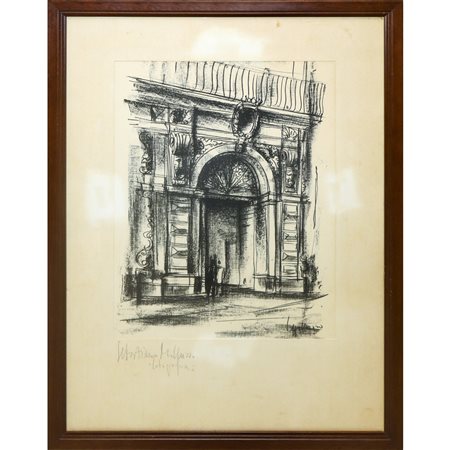 Sebastiano Milluzzo (Catania 1915 - Catania 2011)  - Portale barocco, 1950