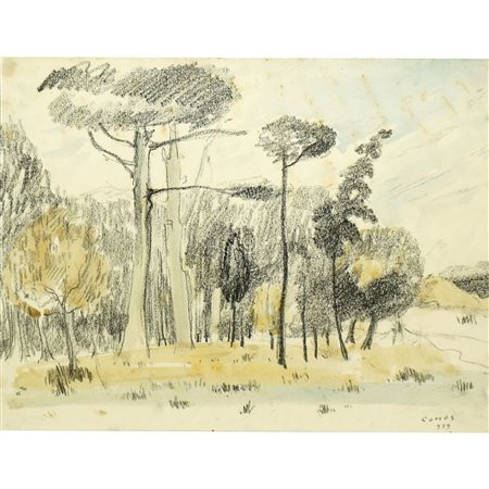 Carmelo Comes (Catania 1905 - Catania 1988)  - Paesaggio, 1939