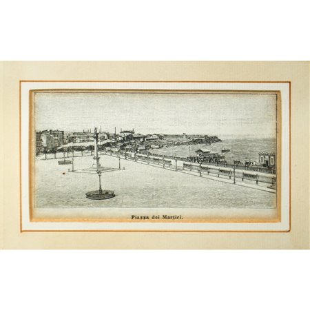 Piazza dei Martiri della città di Catania, incisione, 19th century