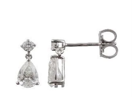 Orecchini in oro bianco 1.54 con diamanti - 93 - Dangling Earring