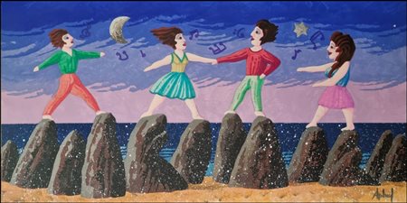 APHEL FABIO Cavalese (TN) 1957 "Ballo notturno"