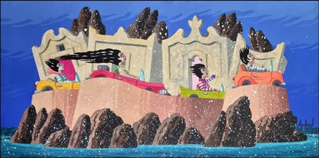 APHEL FABIO Cavalese (TN) 1957 "La corsa automobilistica"