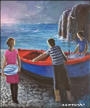 FANTUZZI ELIANO Modena 1909 - Verona 1987 "Pescatori"