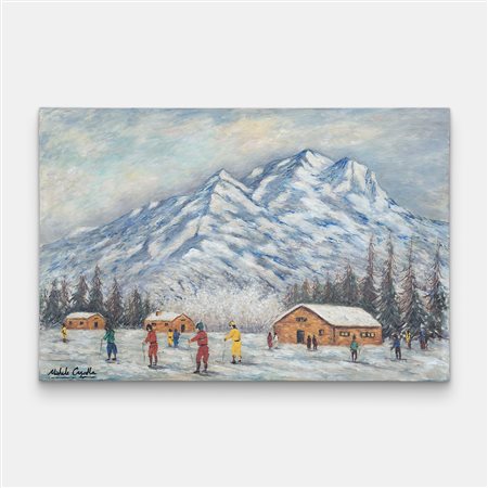 Michele Cascella, Sciatori a Cortina