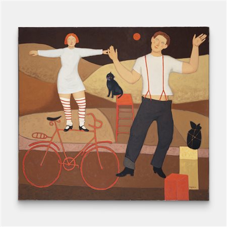 Giuseppe Vignani, "La bicicletta rossa"