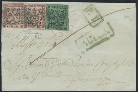  
Modena - Storia Postale, rara combinazione. 
 