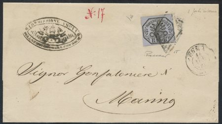  
Pontificio - Triplo porto per l'interno. 
 