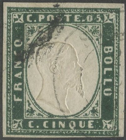  
Sardegna - IV emissione, 5 cent. verde mirto 
 