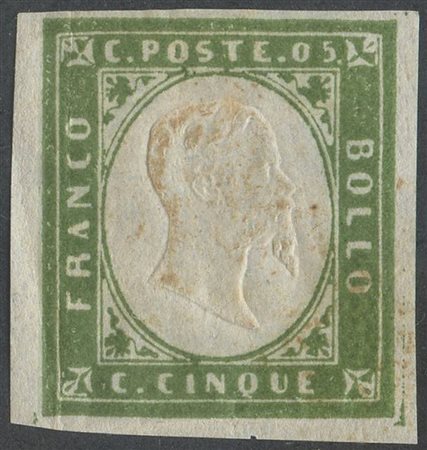 
Sardegna/ IV emissione, 5 cent. verde oliva scuro 13Bf 
 
