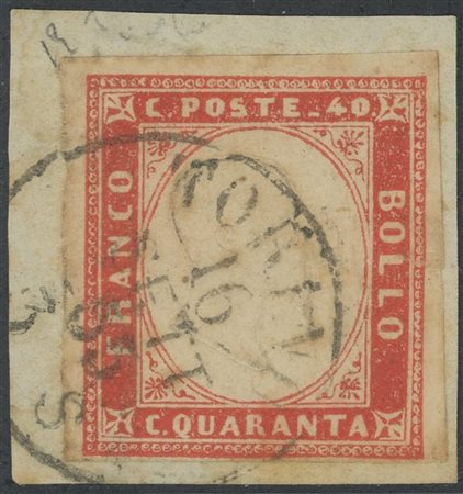  
Sardegna - 40 cent. Vermiglio usato nel 1855 
 