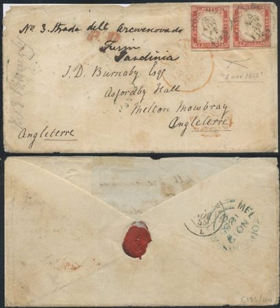  
Sardegna - IV emissione, 40 cent. usato nel NOV 1855 
 