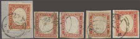  
Sardegna - IV emissione, 40 cent. interessante insieme. 
 