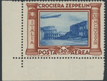  
Regno - Posta Aerea, Crociera Zeppelin qualità lusso MNH. 
 