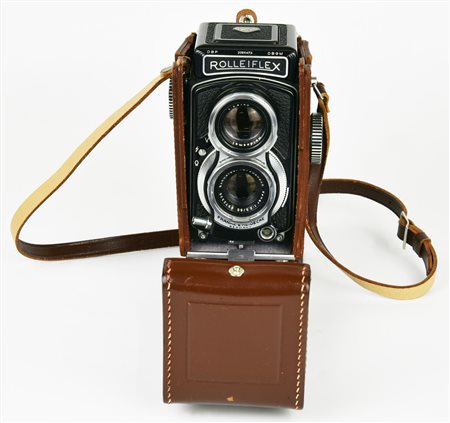 MACCHINA FOTOGRAFICA ANALOGICA ROLLEI - ROLLEIFLEX DBP DBGM "BLACK BABY" 4X4...