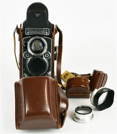 MACCHINA FOTOGRAFICA ANALOGICA ROLLEI - ROLLEIFLEX DBP DBGM "PLANAR" numero...