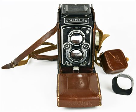 MACCHINA FOTOGRAFICA ANALOGICA ROLLEI - ROLLEIFLEX DBP DBGM "T" 6X6 numero di...