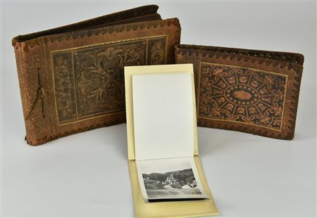 LOTTO DI ALBUM FOTOGRAFICI composto da: - album fotografico con rilegatura in...