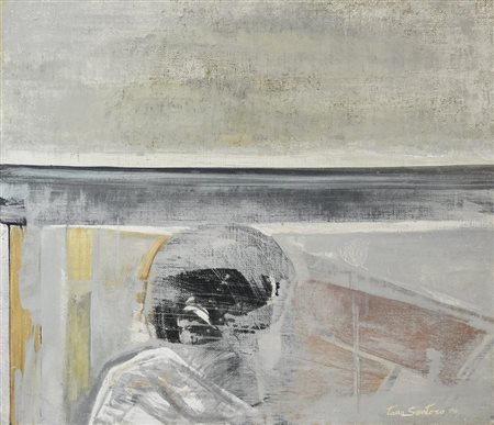 Tano Santoro SENZA TITOLO, 1970 olio su tela, cm 60x70 firma e data sul...