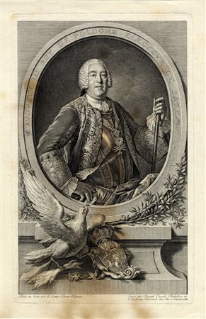 Giuseppe Canale, Augusto III re di Polonia e sua moglie Maria Iosepha regina...