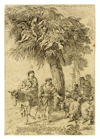 Giovanni Benedetto Castiglione (detto il Grechetto), Fuga in Egitto. 1647 ca....