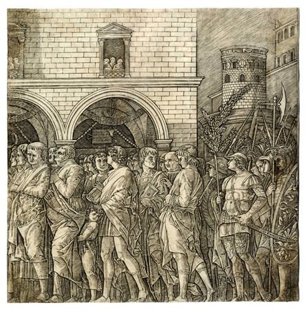 Giovanni Antonio da Brescia, I senatori. 1500 ca. Bulino. mm 273x267....