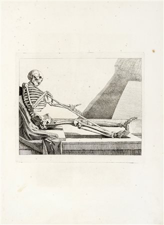 Jacques Gamelin, Scheletro seduto con lungo bastone. A Toulouse: Imprimerie...