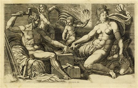 Giorgio Ghisi, Venere nella fucina di Vulcano. 1545-1548 [XVII secolo]....