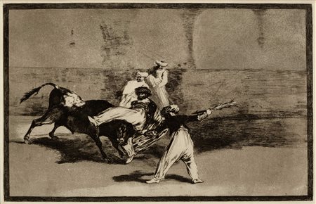 Francisco Goya y Lucientes, Cogida de un moro estando en la plaza. 1816 [III...