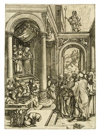 Marcantonio Raimondi, La presentazione della Vergine al tempio. 1505-1506 ca....