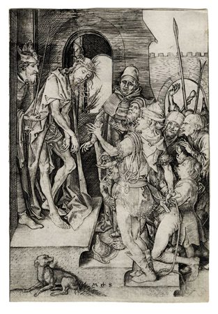 Martin Schongauer, Cristo mostrato al popolo (Ecce Homo). 1475-1480. Bulino....