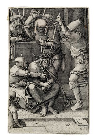 Lucas Van Leyden, Cristo coronato di spine. 1521. Bulino. mm115x75. Foglio:...