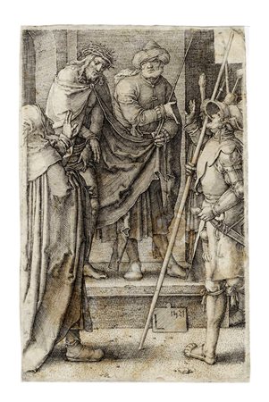 Lucas Van Leyden, Cristo mostrato al popolo. 1521. Bulino. mm 115x75. Foglio:...
