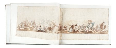 Autori vari, Album di disegni di autori vari. XVIII-XIX secolo. In folio...