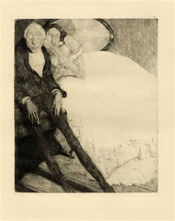 Willi Geiger, Lotto composto di 4 incisioni. Raccolta di 4 acqueforti. mm...