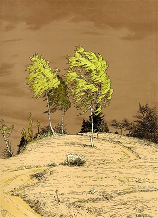 Gustav Kampmann, Lotto composto di 5 incisioni. 1905 ca. Raccolta di 5...