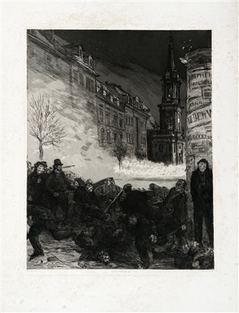 Max Klinger, Märztage II. 1883. Acquaforte. mm 458x360. Foglio: mm 605x457....