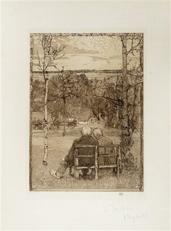 Heinrich Vogeler, Im Mai (A maggio). 1897. Acquaforte e acquatinta su carta...