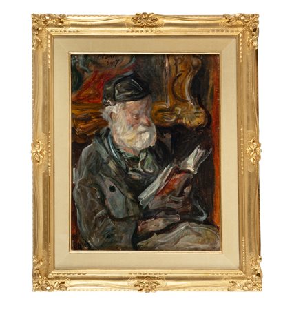 Primo Conti, La lettura. 1947. Olio su tela. cm 40x30. Firma e data in alto a...