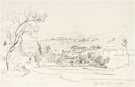 Johann Jakob Frey, Lotto composto di 3 disegni. 1836. Raccolta di 3 matite e...