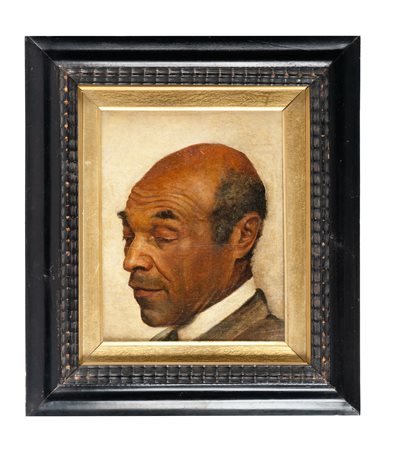 Tito Lessi [attribuito a], Ritratto d'uomo. Olio su tela. cm 30,7x23....