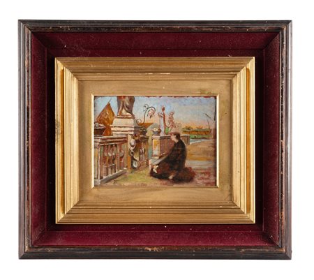 Luigi Nono, Bozzetto preparatorio per Refugium Peccatorum. 1881 ca. Olio su...