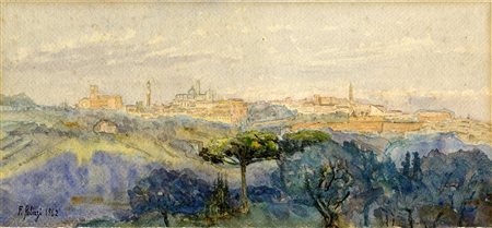 Filippo Palizzi, Firenze. 1862. Matita e acquerello su carta greve. mm...