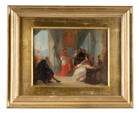 Antonio Puccinelli, Bozzetto per Leone X a Careggi. (Villa Sloane). 1853-58....