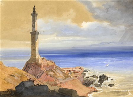 Carl Anton Joseph Rottmann, Bozzetto per Leuchtturm von Genua. 1826 ca....