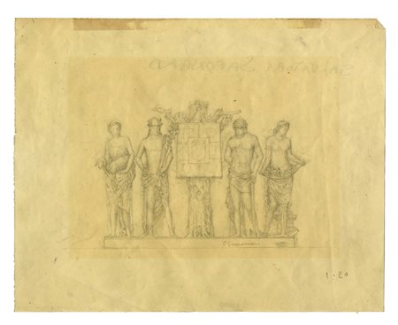 Salvatore Saponaro, Bozzetto per il fastigio centrale del Palazzo della Cassa...